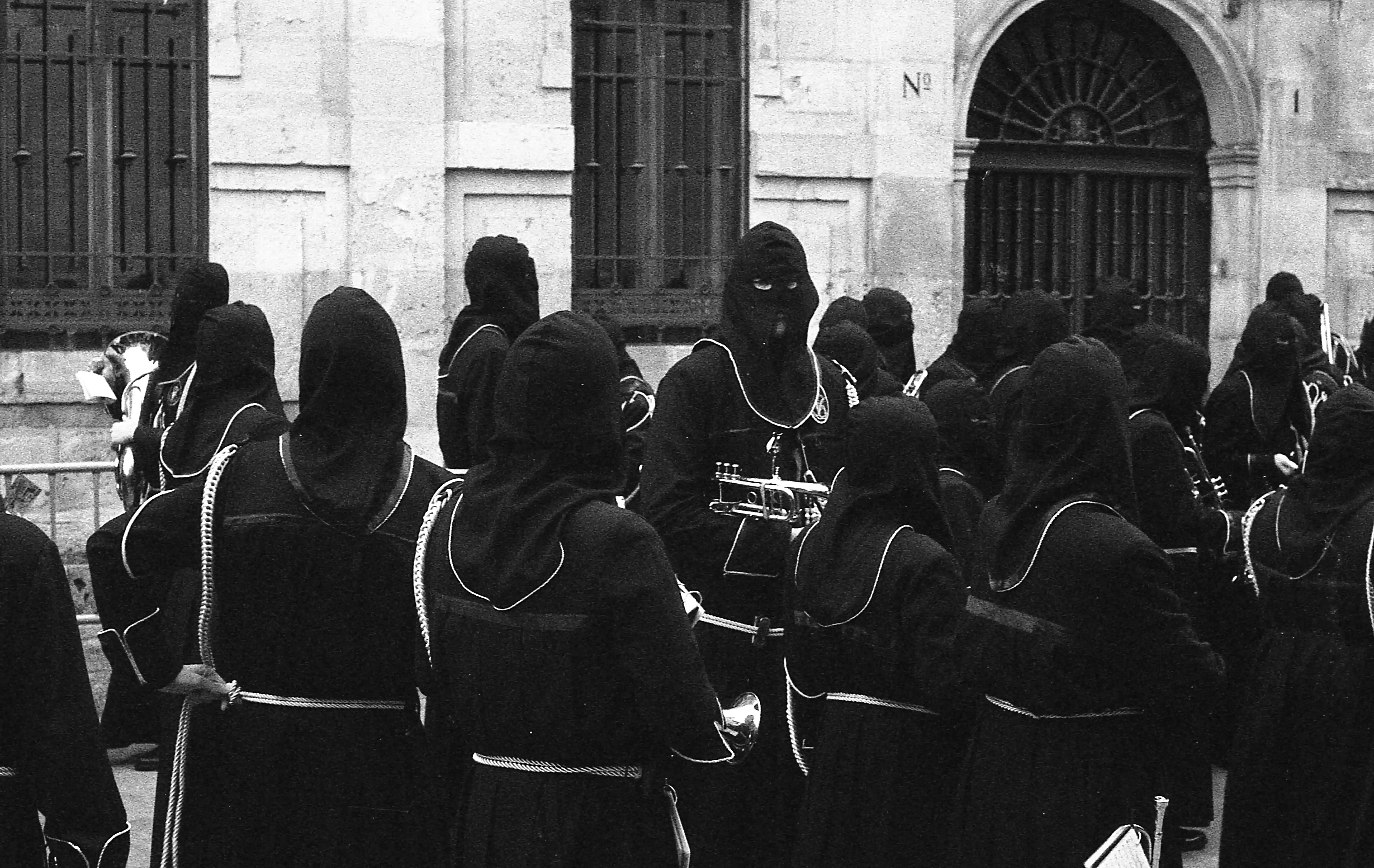 Fotografía blanco y negro Semana Santa León 