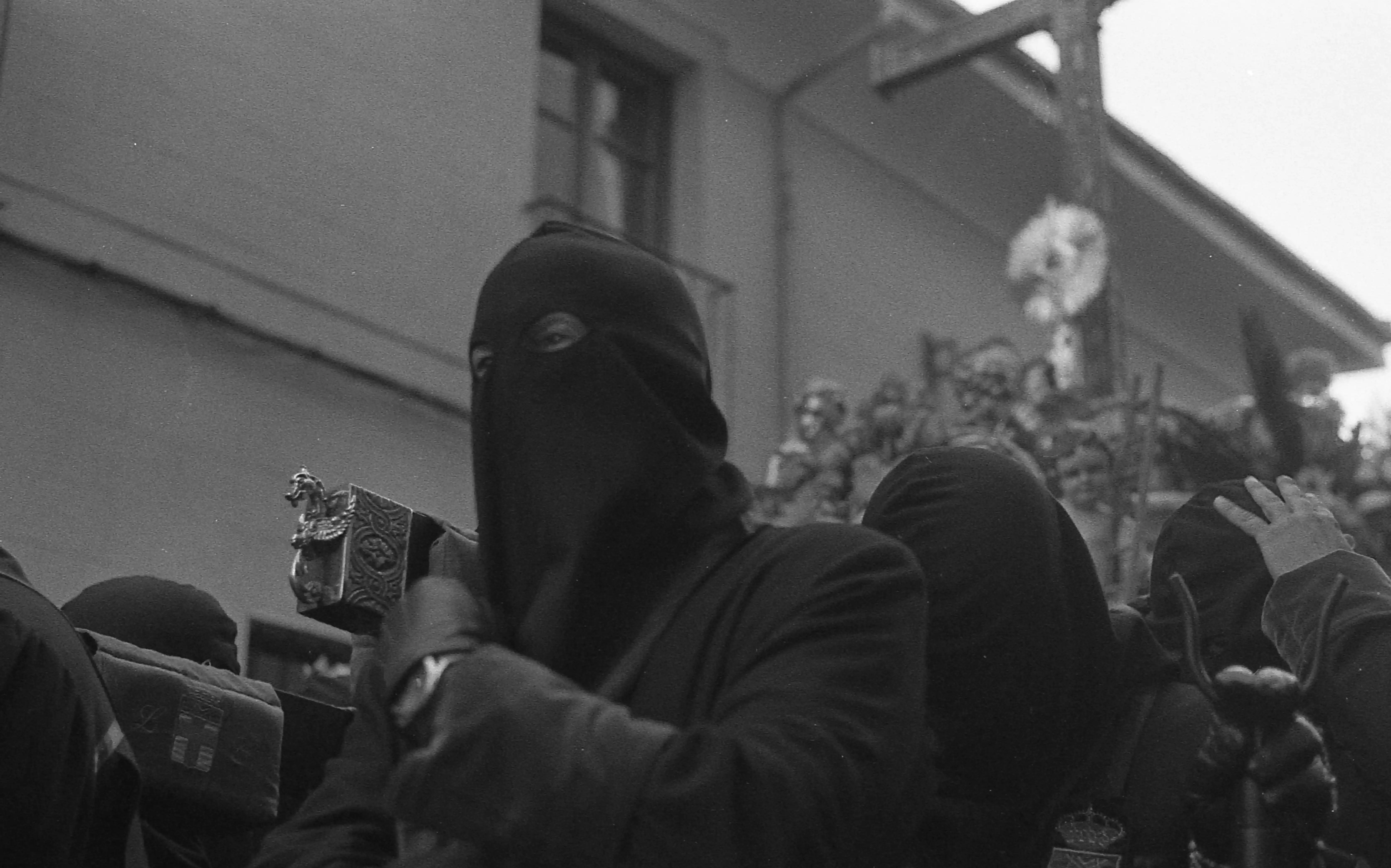 Fotografía blanco y negro Semana Santa León 